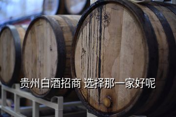 貴州白酒招商 選擇那一家好呢