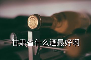 甘肅省什么酒最好啊