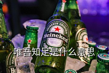 唯吾知足是什么意思