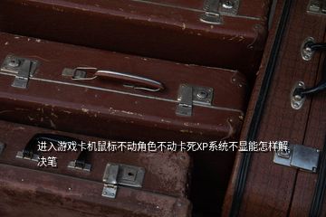 進入游戲卡機鼠標(biāo)不動角色不動卡死XP系統(tǒng)不顯能怎樣解決筆