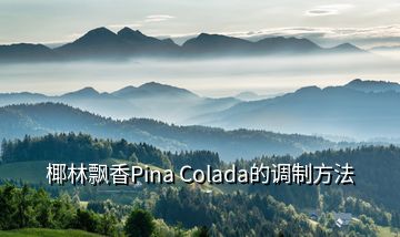 椰林飄香Pina Colada的調制方法