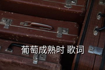 葡萄成熟時(shí) 歌詞