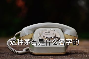 這種茅臺是什么名字的