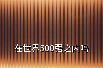 在世界500強之內(nèi)嗎