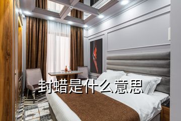 封蠟是什么意思