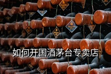 如何開(kāi)國(guó)酒茅臺(tái)專賣店