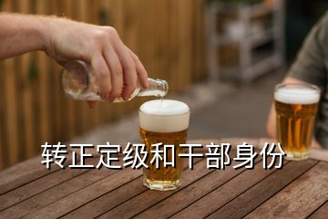 轉(zhuǎn)正定級和干部身份