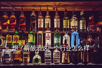 想了解釀酒這一個(gè)行業(yè)怎么樣