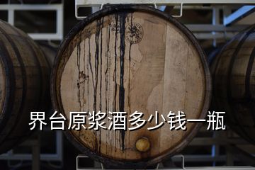 界臺(tái)原漿酒多少錢一瓶