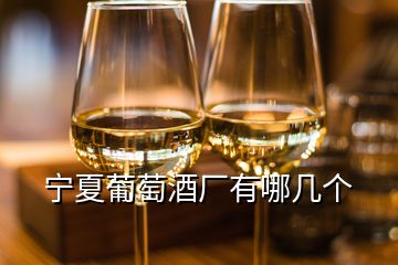 寧夏葡萄酒廠有哪幾個