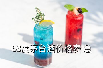 53度茅臺酒價(jià)格表 急