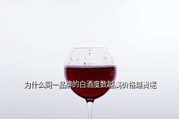 為什么同一品牌的白酒度數(shù)越高價(jià)格越貴呢