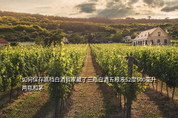 如何保存高檔白酒我家藏了三瓶白酒五糧液52度500毫升兩瓶和茅