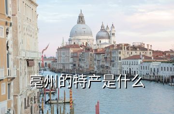 亳州的特產(chǎn)是什么