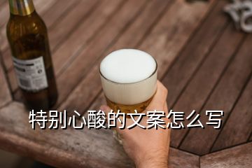 特別心酸的文案怎么寫