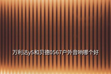 萬利達y5和貝德0567戶外音響哪個好