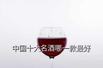 中國十大名酒哪一款最好