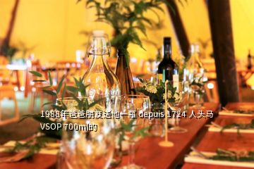 1988年爸爸朋友送他一瓶 depuis 1724 人頭馬 VSOP 700ml的