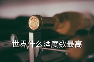 世界什么酒度數(shù)最高