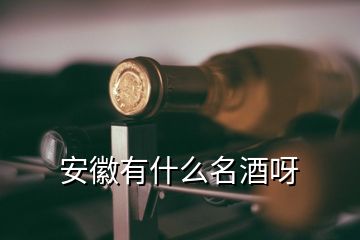 安徽有什么名酒呀