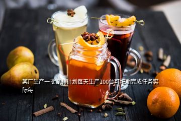 某廠生產(chǎn)一批尨具計(jì)劃每天生產(chǎn)100臺(tái)可按期完成任務(wù)實(shí)際每