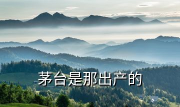 茅臺(tái)是那出產(chǎn)的