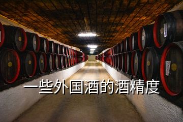 一些外國(guó)酒的酒精度