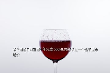 茅臺酒酒名財富酒十年52度 500ML兩瓶裝在一個盒子里市場價