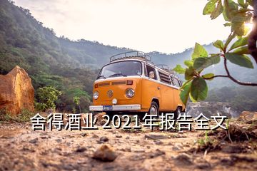 舍得酒業(yè) 2021年報(bào)告全文