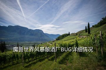 魔獸世界風(fēng)暴釀酒廠BUG詳細(xì)情況