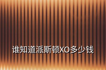 誰知道派斯頓XO多少錢