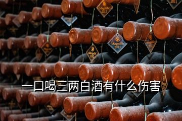 一口喝三兩白酒有什么傷害