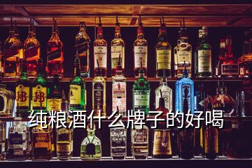 純糧酒什么牌子的好喝