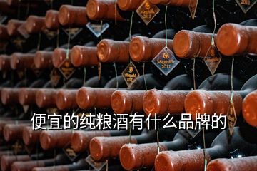 便宜的純糧酒有什么品牌的