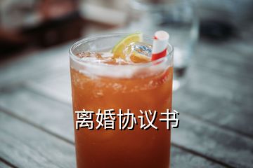 離婚協(xié)議書