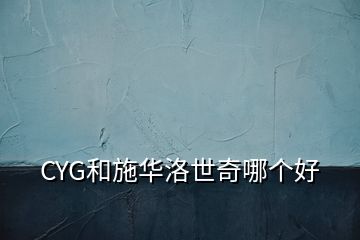 CYG和施華洛世奇哪個(gè)好