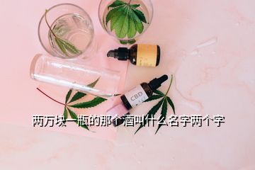 兩萬塊一瓶的那個酒叫什么名字兩個字