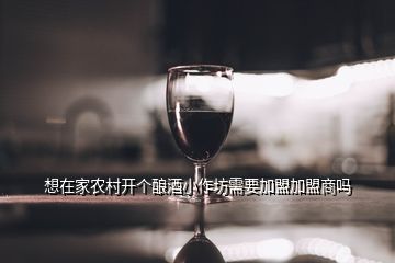 想在家農(nóng)村開(kāi)個(gè)釀酒小作坊需要加盟加盟商嗎