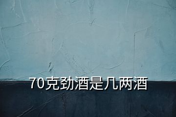 70克勁酒是幾兩酒