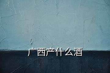 廣西產(chǎn)什么酒