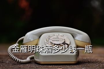 金雁明珠酒多少錢一瓶