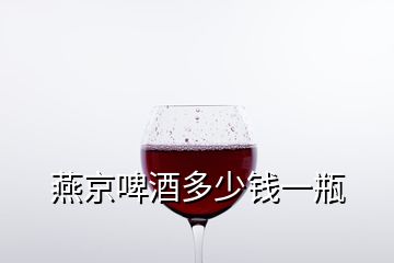 燕京啤酒多少錢一瓶