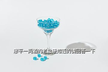 廖平一兩酒的老總是知道的請回答一下