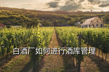 白酒廠如何進行酒庫管理