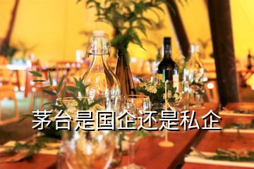茅臺(tái)是國(guó)企還是私企