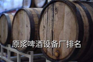 原漿啤酒設(shè)備廠排名