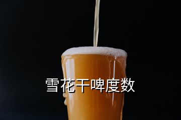 雪花干啤度數(shù)