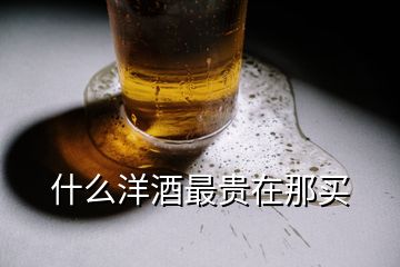 什么洋酒最貴在那買