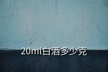 20ml白酒多少克