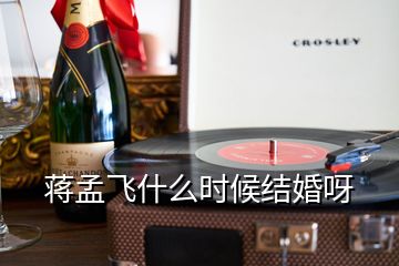 蔣孟飛什么時(shí)候結(jié)婚呀